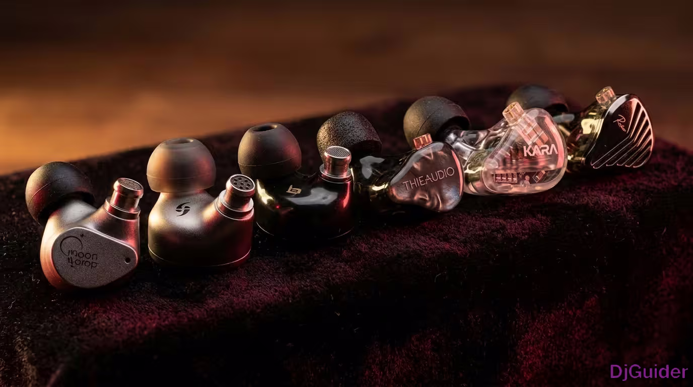 Selection of the best in-ear monitors for DJs compared side by side