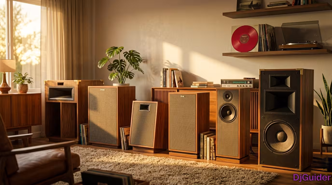 Collection of vintage Klipsch speakers