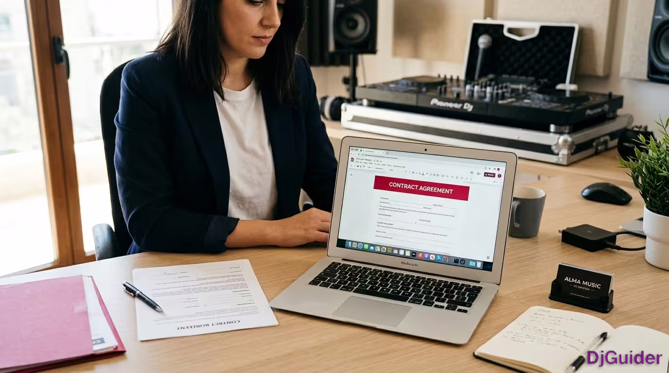 CRM software for DJ business with contract and proposal templates
