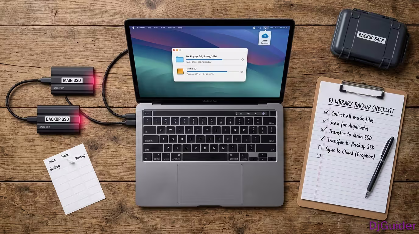 DJ backing up music library to external solid state hard drive
