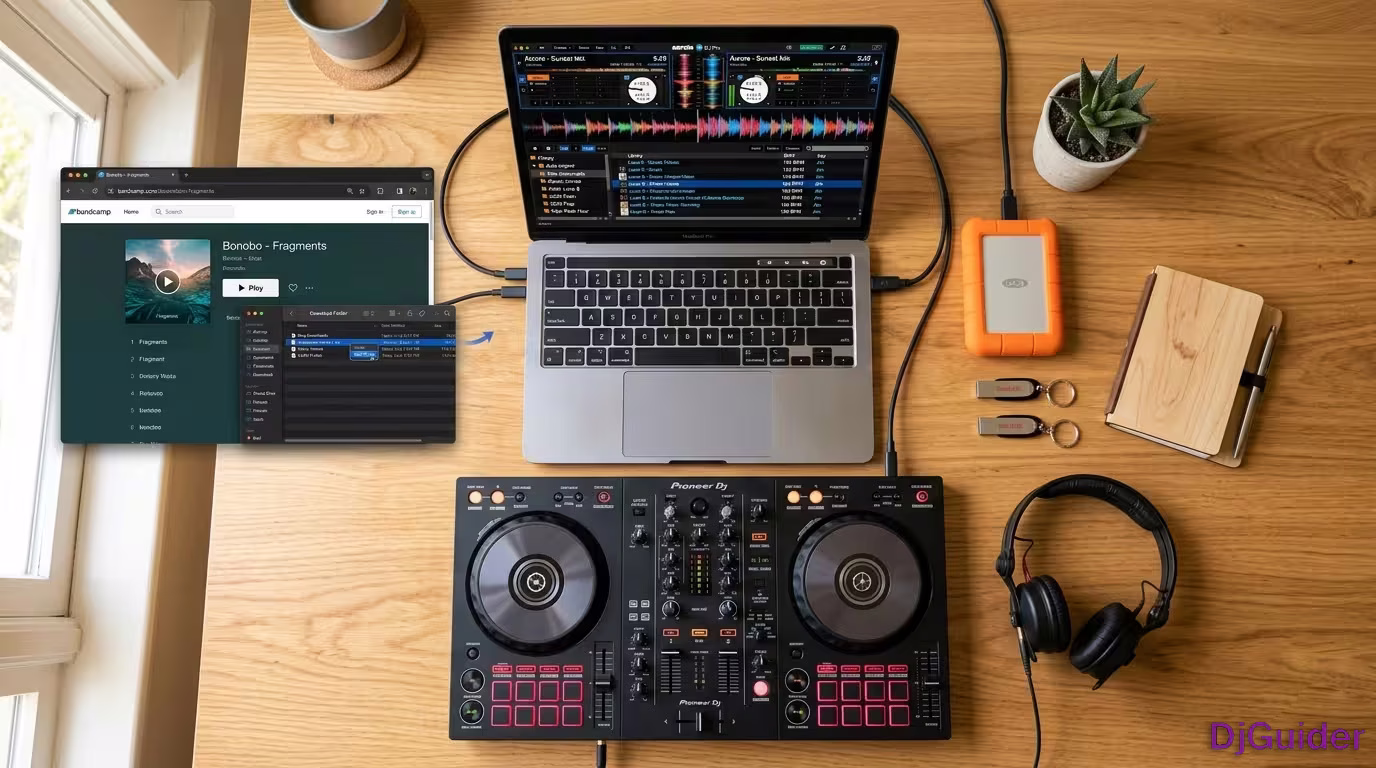 DJ organising music library with Serato smart crates and hot cues