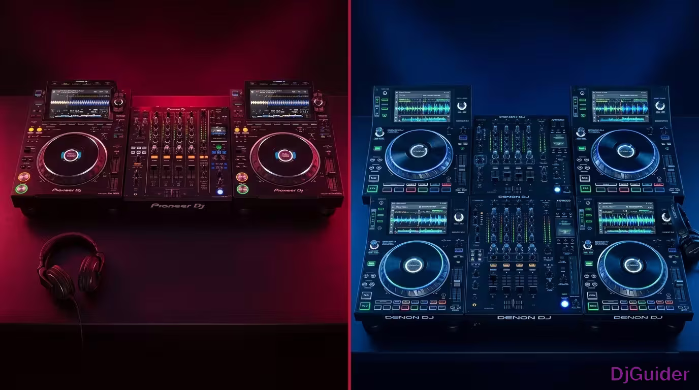Pioneer CDJ-3000 and Denon SC6000 side by side comparison
